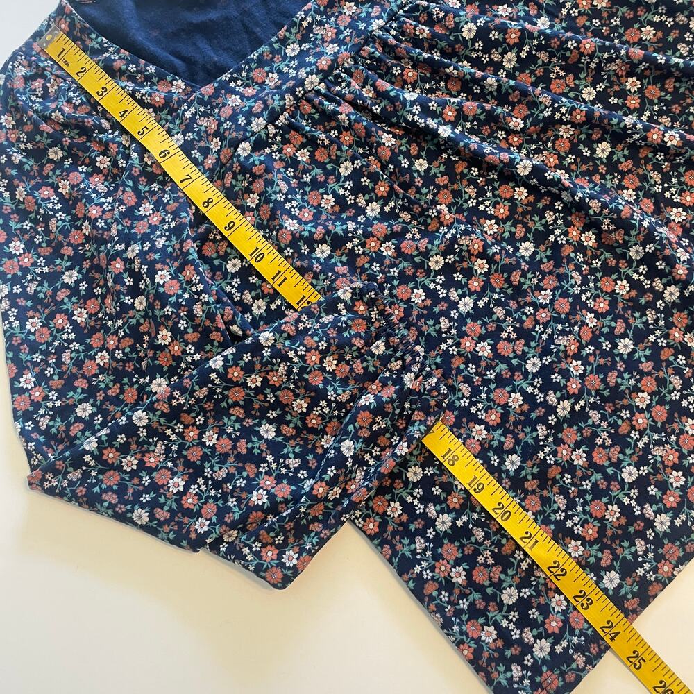 Lucky Brand Blue Floral Long Sleeve Tee Womens Large Square Neck Knit Boho Top - Picture 10 of 11